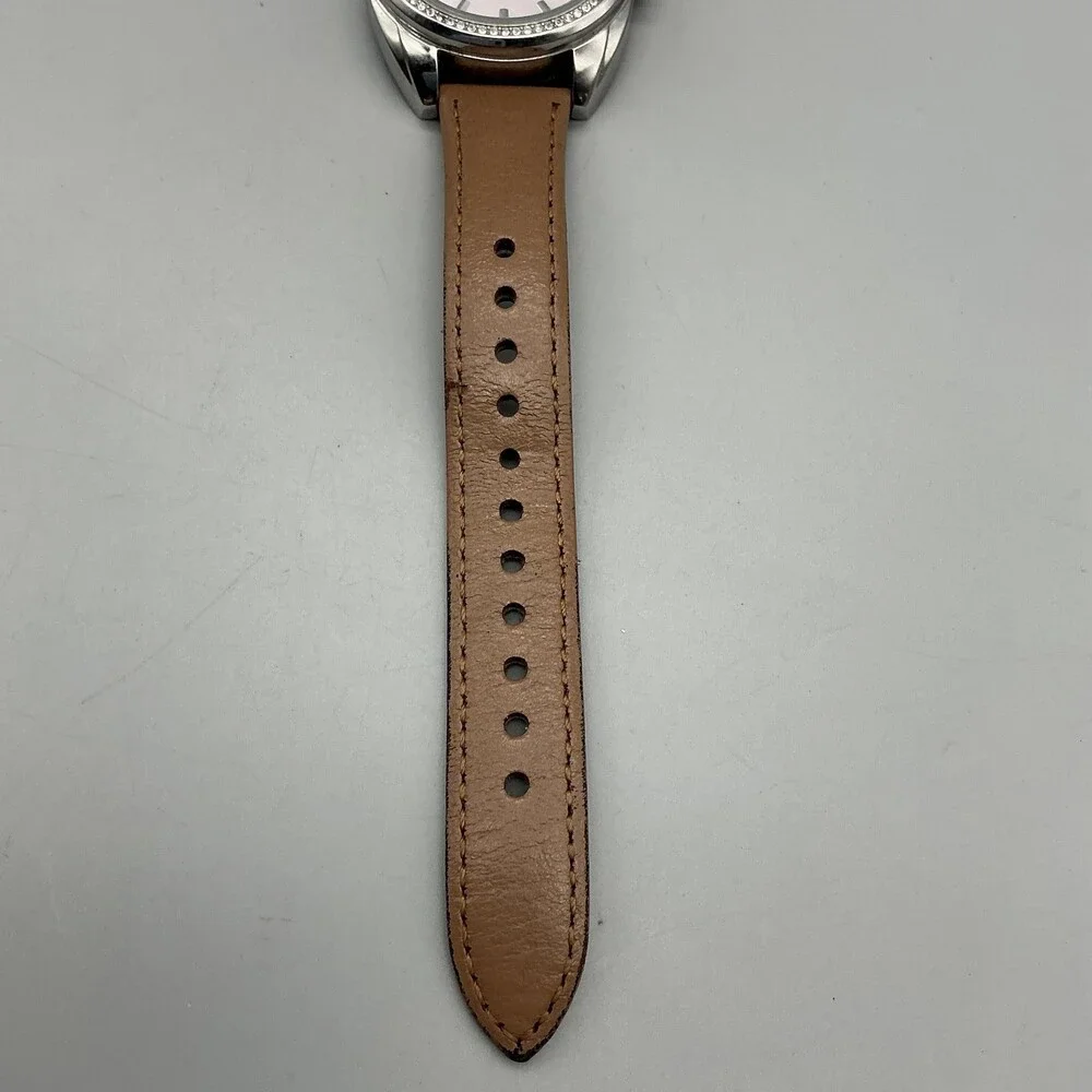 Fossil BQ3714 Womens Watch 34mm White Dial Brown Leather Solar Powered
